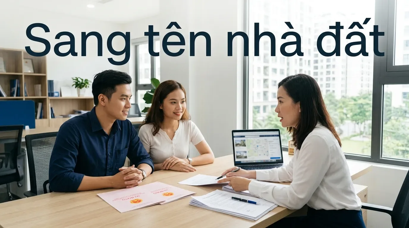 Người mua tìm hiểu sang tên nhà đất sau công chứng.