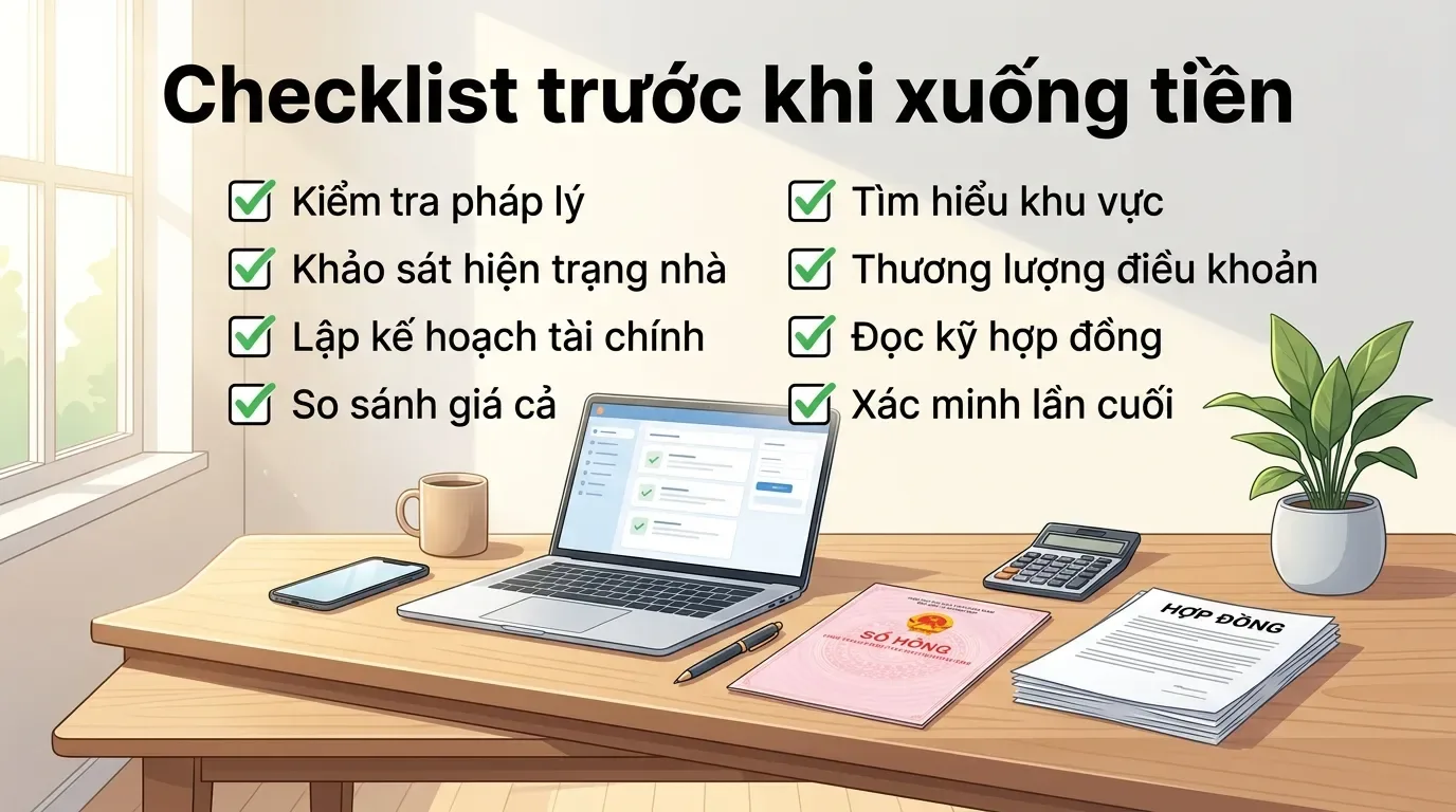 Checklist kiểm tra pháp lý trước khi mua nhà.