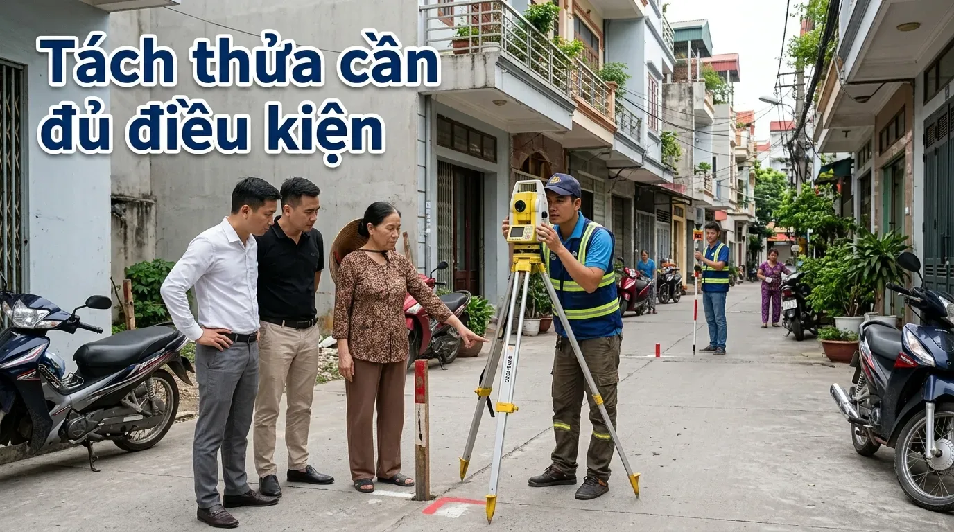 Kiểm tra điều kiện tách thửa đất đồng sở hữu