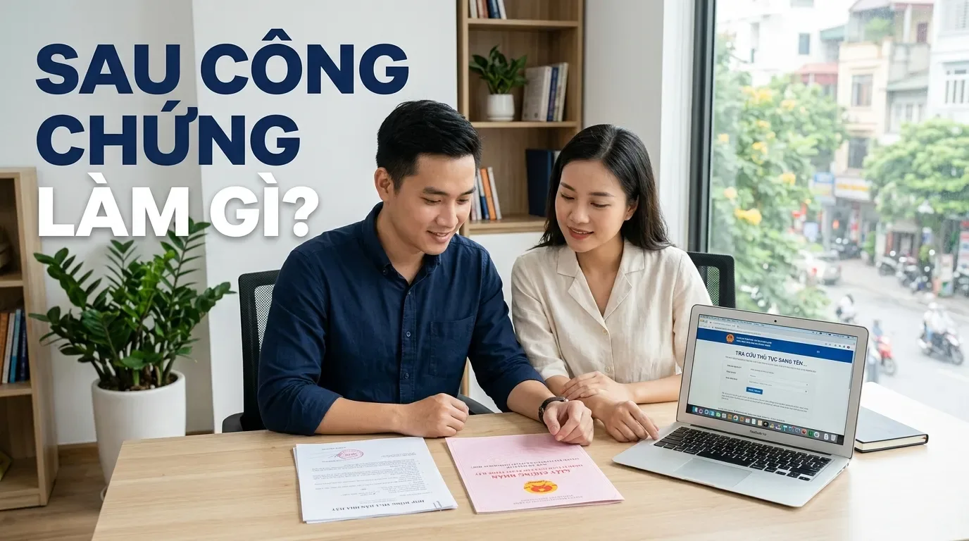 thủ tục sang tên sau khi công chứng nhà đất