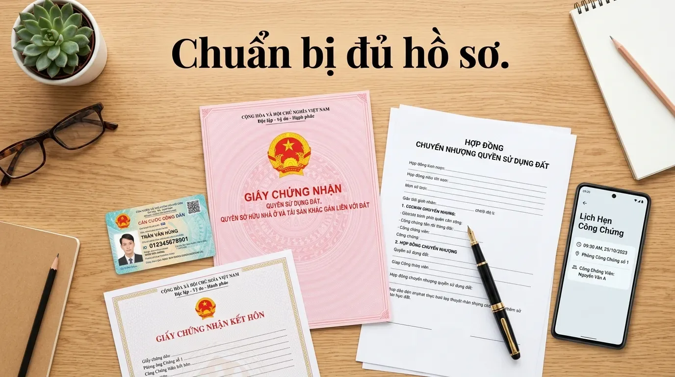Hồ sơ công chứng mua bán nhà đất cần chuẩn bị