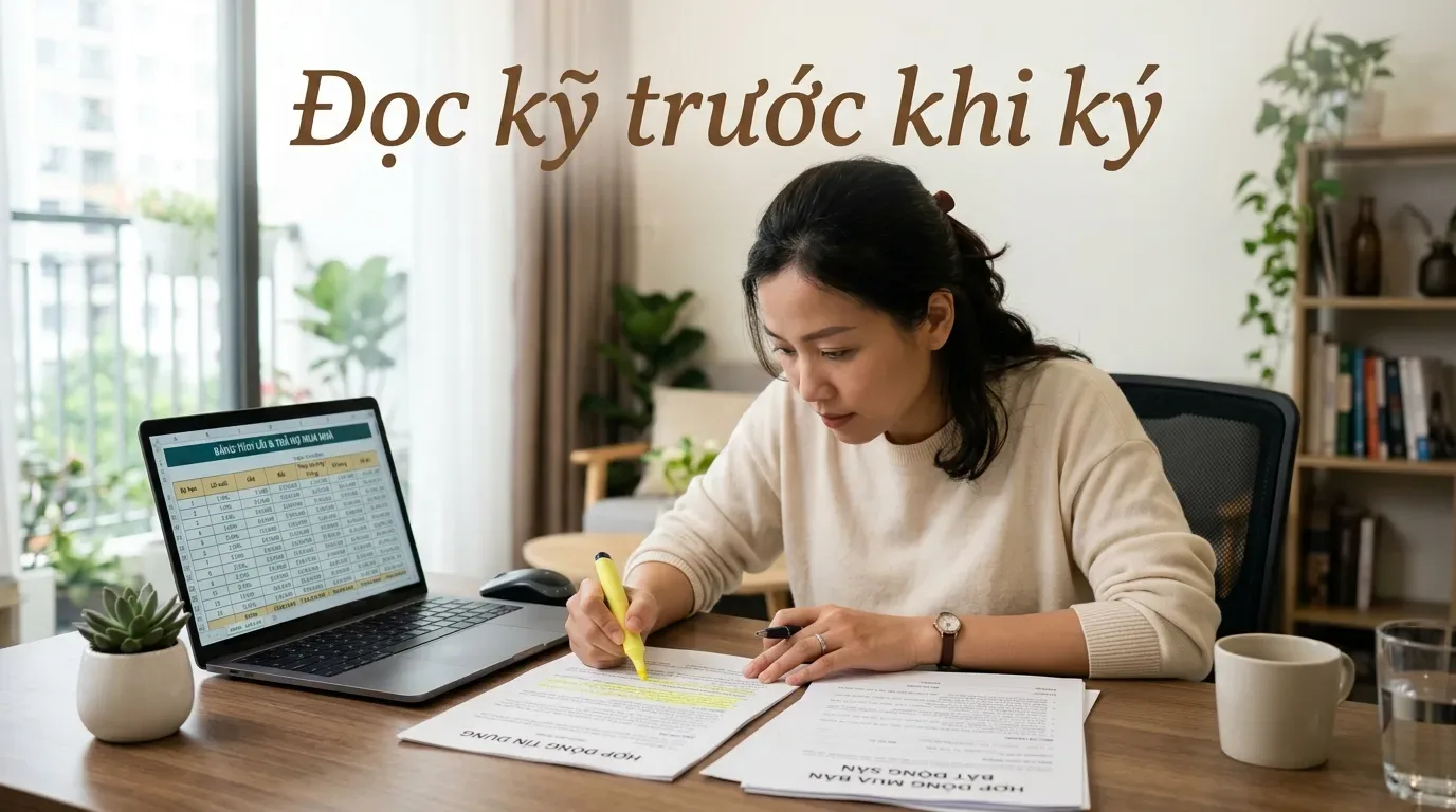 Kiểm tra hợp đồng vay mua nhà trước khi ký.