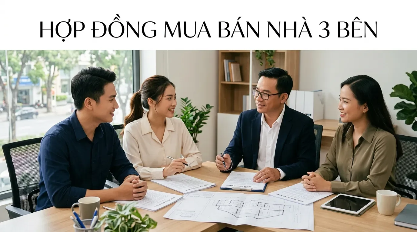 Hợp đồng mua bán nhà 3 bên với ngân hàng.