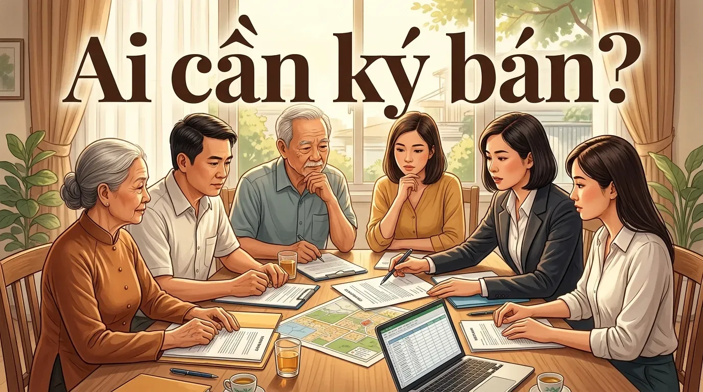 Sổ đỏ hộ gia đình là gì? Người mua cần kiểm tra ai có quyền ký bán