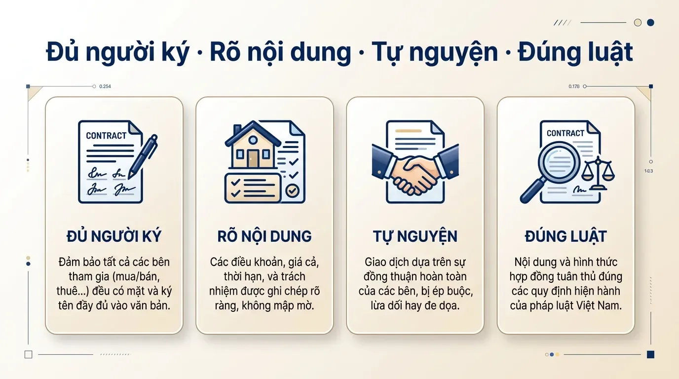 Hợp đồng mua bán nhà viết tay có hợp pháp không? Điều kiện, rủi ro và cách xử lý an toàn