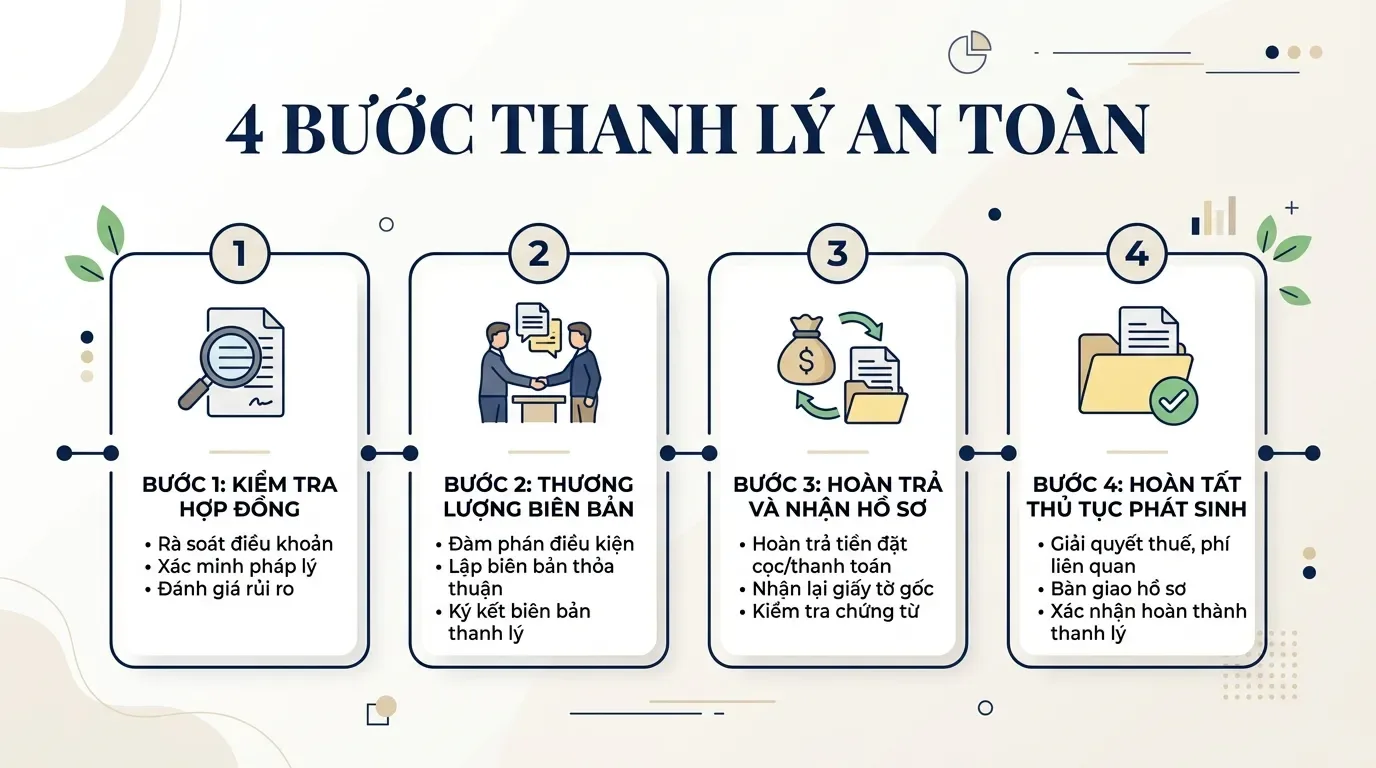 Thanh lý hợp đồng mua bán nhà: quy trình chấm dứt an toàn, tránh tranh chấp về sau